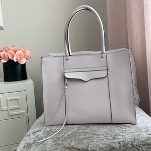 REBECCA MINKOFF | Pale Lilac Saffiano Leather Medium MAB Tote Handbag